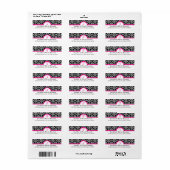 Monogramme F Damask Étiquettes de adresse blancs (Feuille entière)