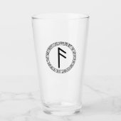 Monogramme F - Style viking - Verre à pinte (Devant)