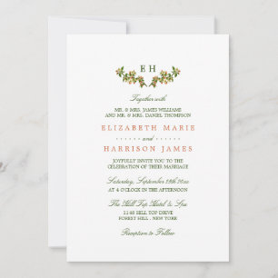 Monogramme Faire-part de mariage de succursale App
