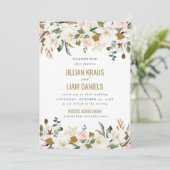 Monogramme Faire-part de mariage Magnolia (Debout devant)