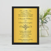 Monogramme Faire-part de mariage or (Debout devant)