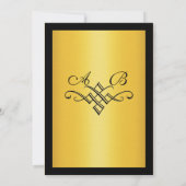 Monogramme Faire-part de mariage or (Dos)