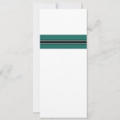 Monogramme Faire-part de mariage Turquoise et Brow (Dos)