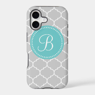 Monogramme fait sur commande de Quatrefoil en gris