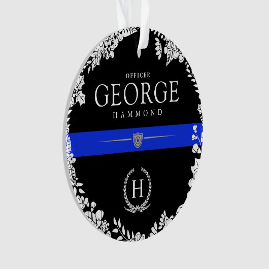 Monogramme fait sur commande orienté de police des (devant)