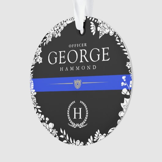 Monogramme fait sur commande orienté de police des (devant)