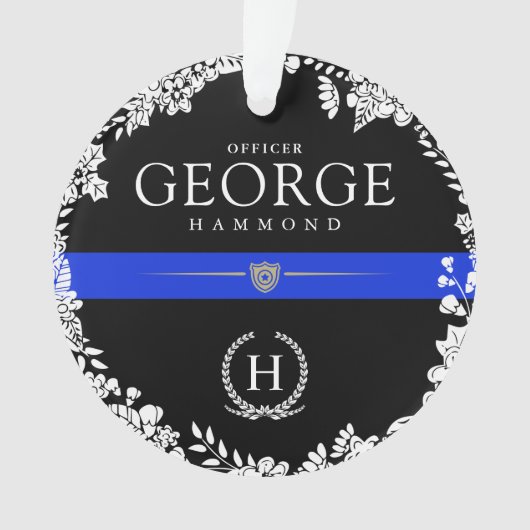 Monogramme fait sur commande orienté de police des (devant)