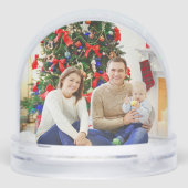 Monogramme Famille Noël Antlers Santa Hat PHOTO (Arrière)