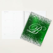Monogramme fantaisie en papier d'aluminium vert ém (Devant avec enveloppe)
