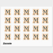 Monogramme fantaisie 'M' - Sticker (Feuille)