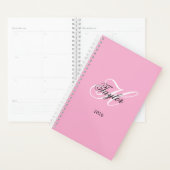 Monogramme fantaisie noir et blanc Rose (Devant avec enveloppe)
