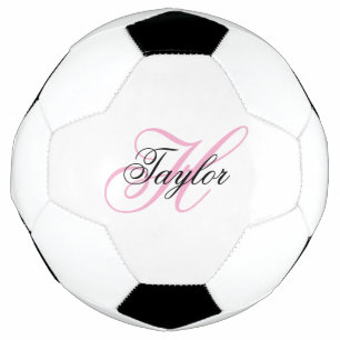 Monogramme fantaisie noir et rose