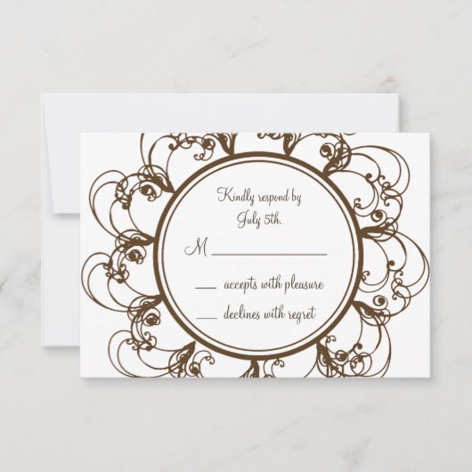 Monogramme fantaisie RSVP (chocolat) (Devant)