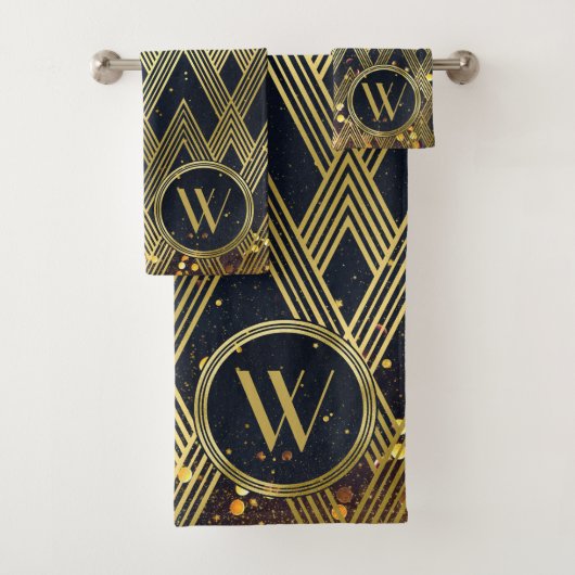 Monogramme fascinant de motif de Gatsby d'art déco (En situation)