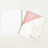 Monogramme Féminin Pailleté Marbre Rose (Devant avec enveloppe)