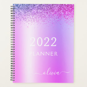 Monogramme Féminin Paillettes Violettes 2022