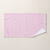 Monogramme Féminin Rose Moderne Écriture Nommée (Serviette à main)