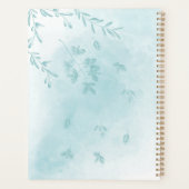 Monogramme Feuille bleu aquarelle (Dos)