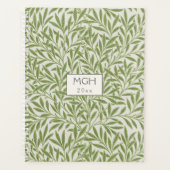 Monogramme Feuille vintage vert saule (Devant)