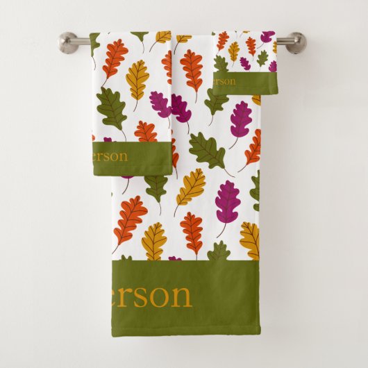 Monogramme Feuilles d'automne Couleurs Jaune Vert (En situation)