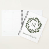 Monogramme Feuilles d'Eucalyptus Élégant Moderne (Devant avec enveloppe)
