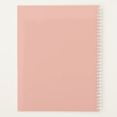 Monogramme fillette Calligraphie Coral Blush rose (Dos)