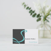 Monogramme Financial Planner Carte de visite Turqu (Debout devant)