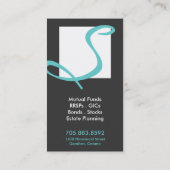 Monogramme Financial Planner Carte de visite Turqu (Dos)