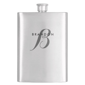 Monogramme Flacon En Acier Inoxydable Pour Hommes