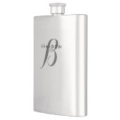 Monogramme Flacon En Acier Inoxydable Pour Hommes (Gauche)
