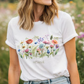 Monogramme Fleur sauvage coloré T-shirt