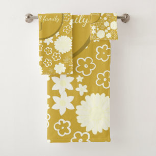 MONOGRAMME FLEURIE DE CRÈME D'OR DE LUXE FLEURS PE