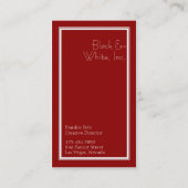 Monogramme fleurit [rouge] Carte de visite (Dos)