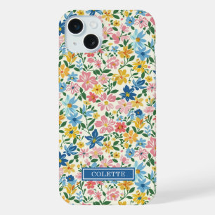 Monogramme Fleurs Ditsy Bleu et Jaune