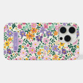 Monogramme Fleurs Ditsy Violettes (Verso Horizontal)