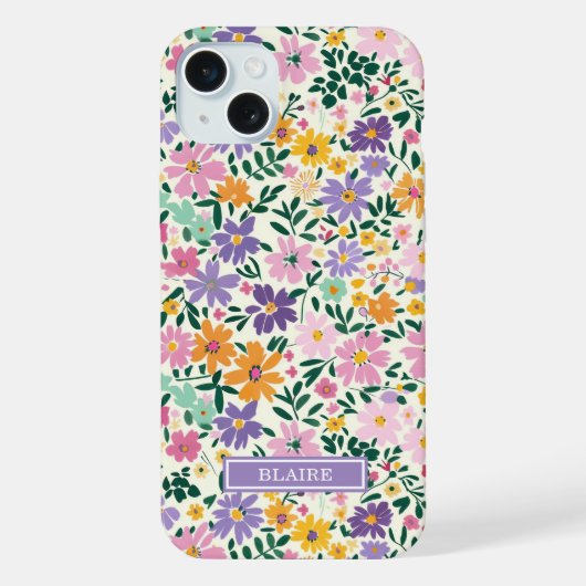 Monogramme Fleurs Ditsy Violettes (Verso)