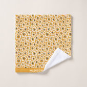 Monogramme Fleurs Élégant Ensemble De Serviettes D (Gant de toilette)