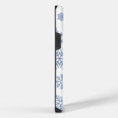 Monogramme flocons de neige bleus modernes (Côté droit)