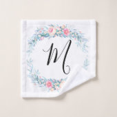 Monogramme floral (Gant de toilette)