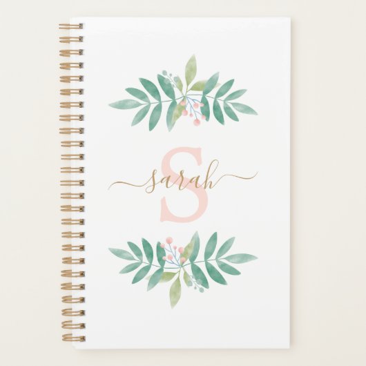 Monogramme floral aquarelle (Devant)