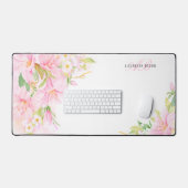 Monogramme Floral Aquarelle Botanique Rose Feminin (Clavier et souris)