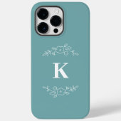 monogramme floral blanc iPhone / coque ipad (Verso)
