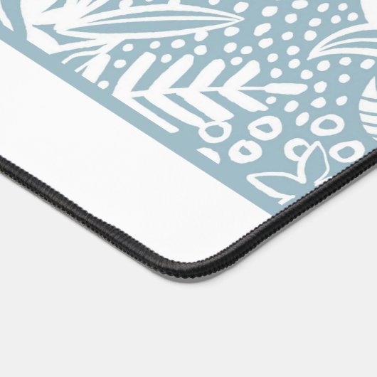 Monogramme floral bleu (Coin)