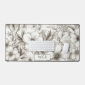 Monogramme floral bohème (Clavier et souris)