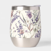 Monogramme floral botanique boho lavande à fleurs (Gauche)