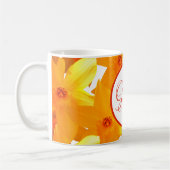 Monogramme floral classique Mug (Gauche)
