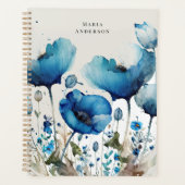 Monogramme floral de Poppy bleu (Devant)