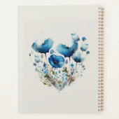 Monogramme floral de Poppy bleu (Dos)