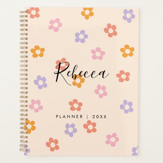 Monogramme Floral de Script Personnalisé Moderne 2 (Devant)