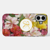 Monogramme Floral Design coque iphone Customisé (Verso (horizontal))
